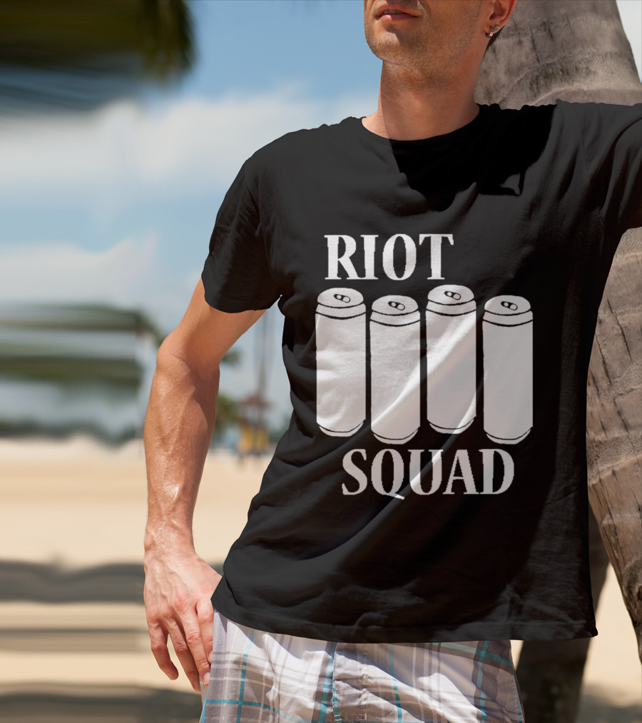 Riot Squad Beer Can Four Pack T-Shirt