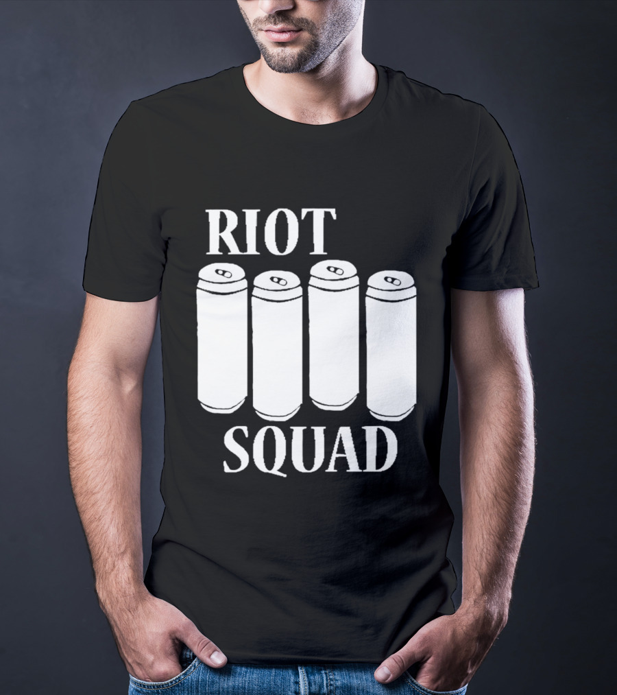 Riot Squad Beer Can Four Pack T-Shirt