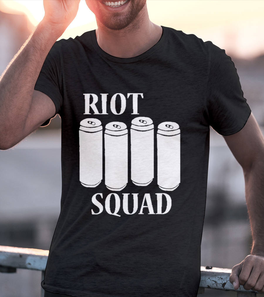 Riot Squad Beer Can Four Pack T-Shirt