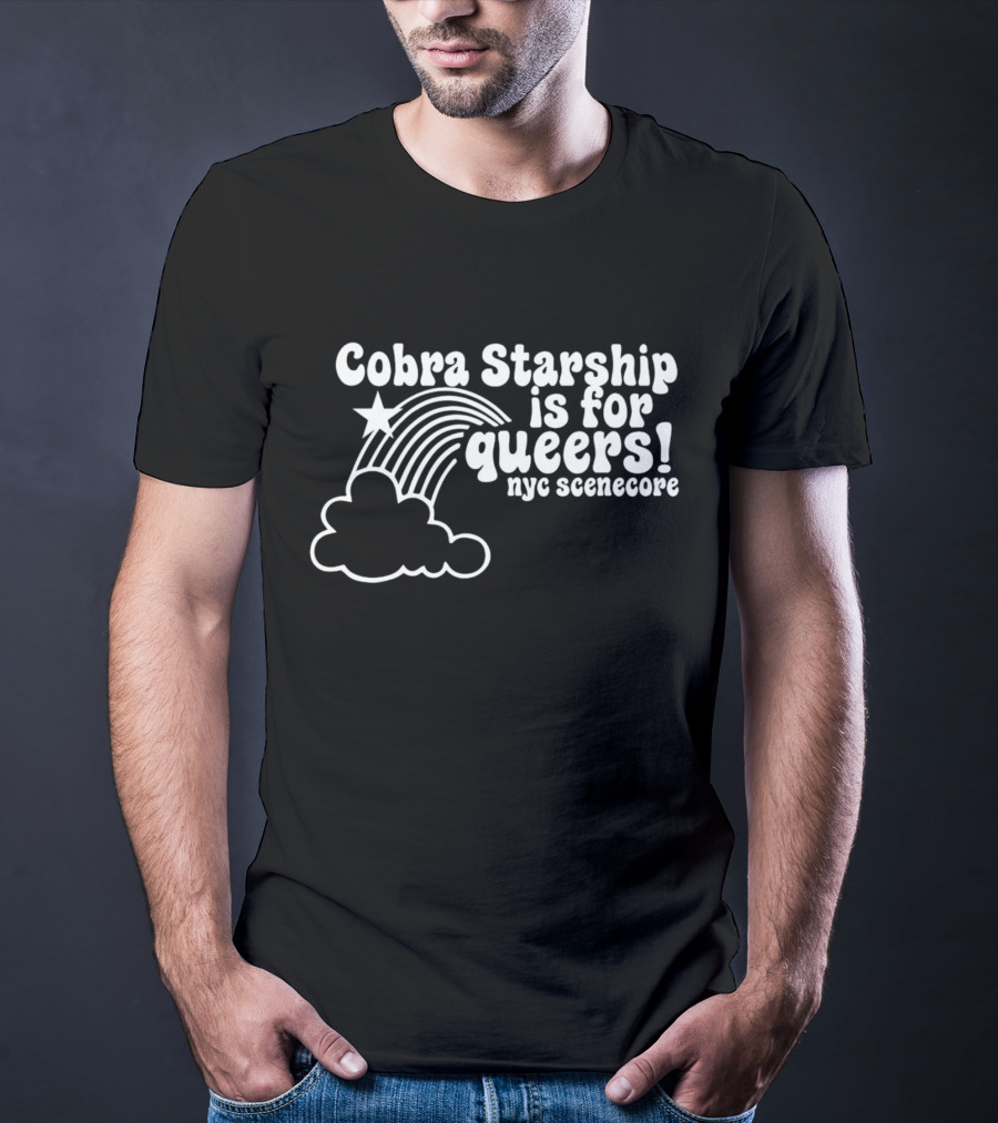 Cobra Starship Is For Queers NYC Scenecore Rainbow Cloud Star T-Shirt