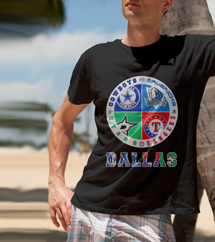 Dallas Cowboys Mavericks Stars Rangers Texas Sports T-Shirt