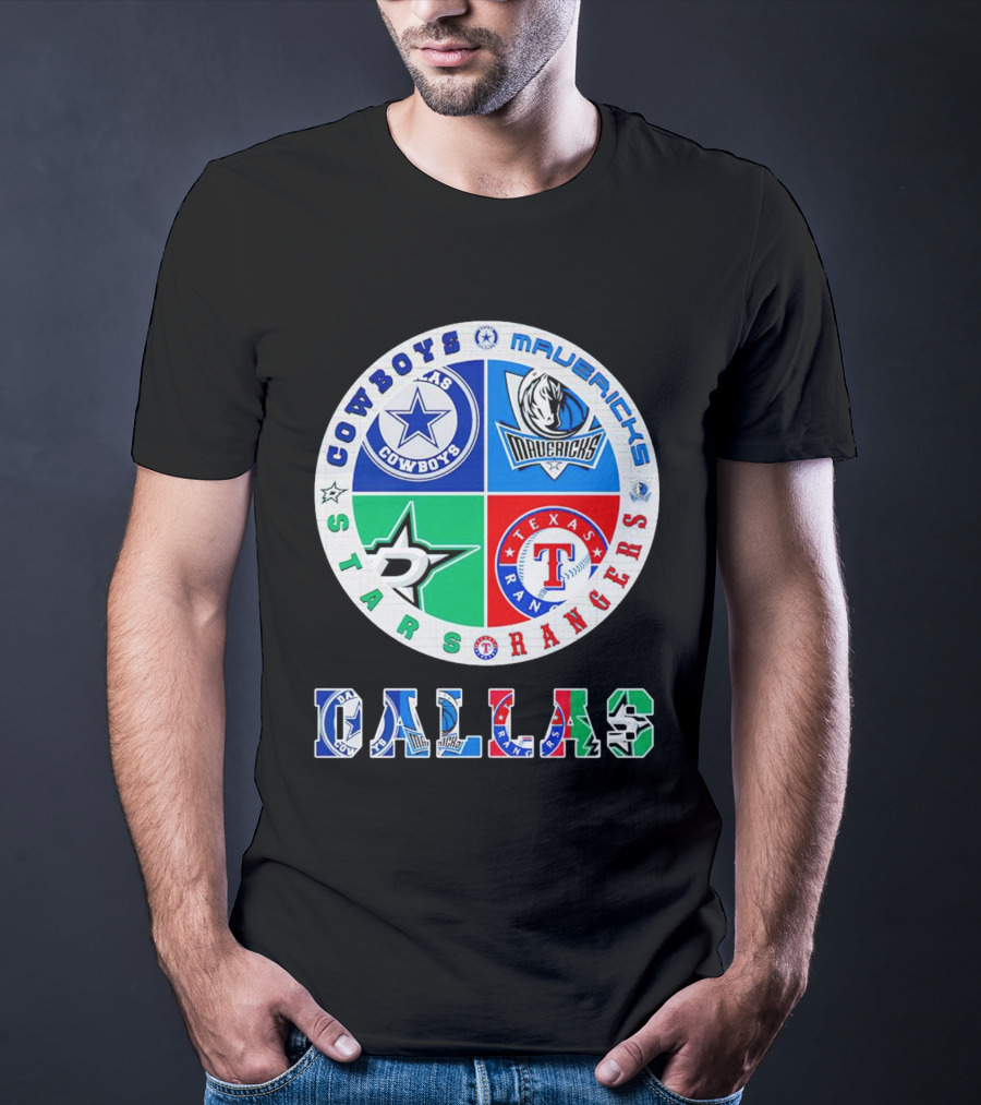 Dallas Cowboys Mavericks Stars Rangers Texas Sports T-Shirt