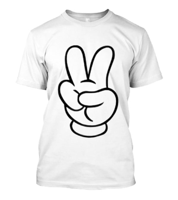 Mickey Mouse Hand Peace Sign T-Shirt