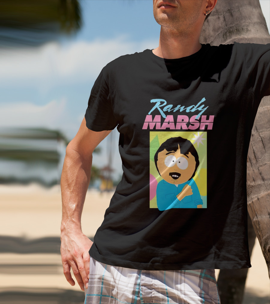 Randy Marsh Cartoon Character Colorful T-Shirt