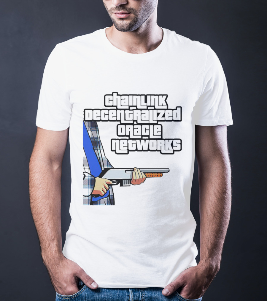 Chainlink Decentralized Oracle Networks Plaid Shirt Shotgun T-Shirt