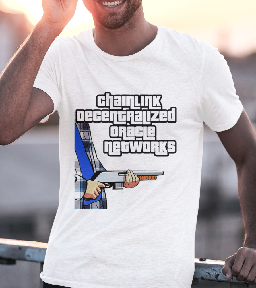 Chainlink Decentralized Oracle Networks Plaid Shirt Shotgun T-Shirt