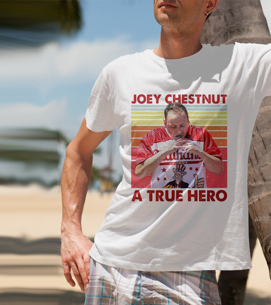 Joey Chestnut Nathan's Famous A True Hero T-Shirt