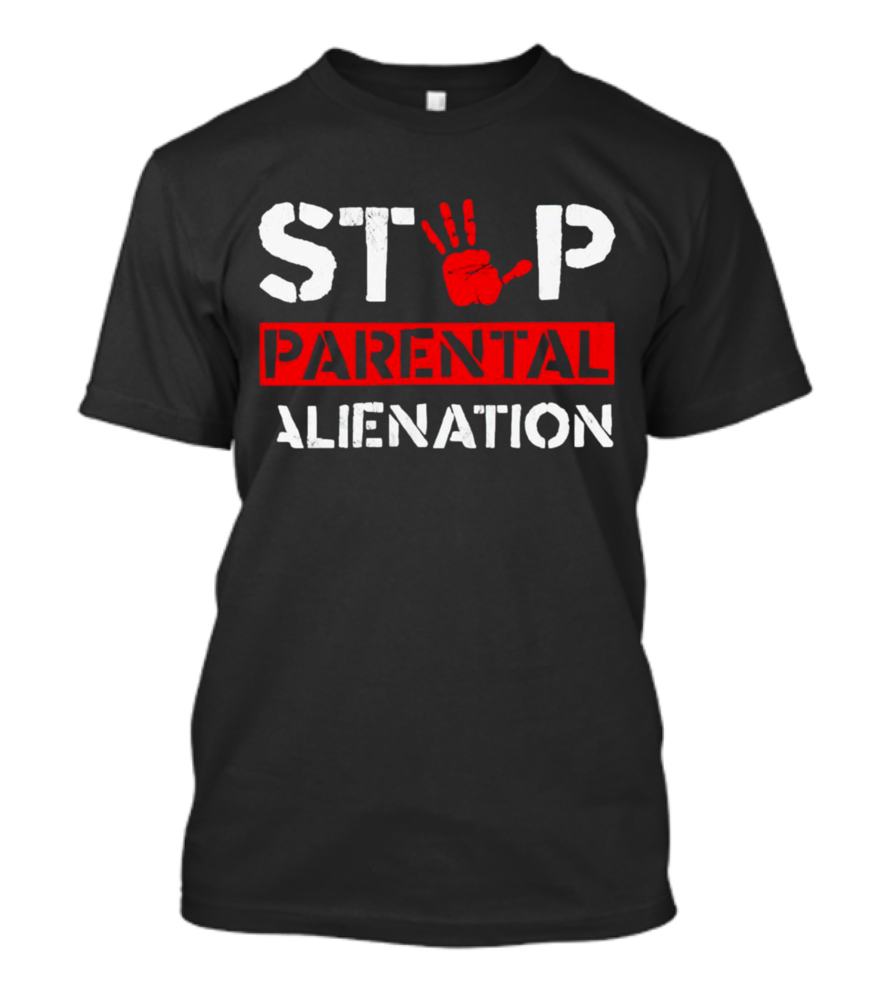 STOP PARENTAL ALIENATION Red Handprint T-Shirt
