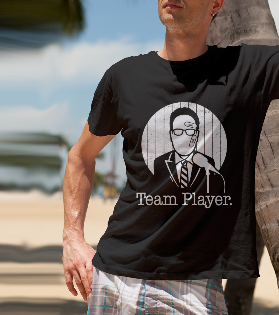 Nestor Cortes John Sterling Team Player Band-Aid Microphone T-Shirt