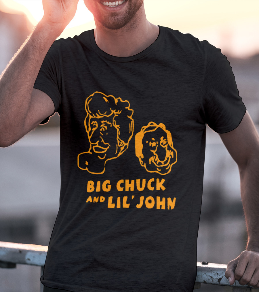 Big Chuck And Lil’ John Caricature Classic Faces T-Shirt