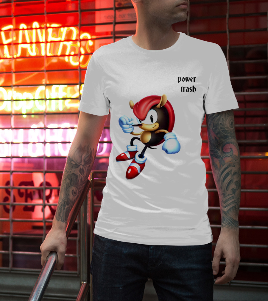 Mighty The Armadillo Power Trash Fist Ready T-Shirt