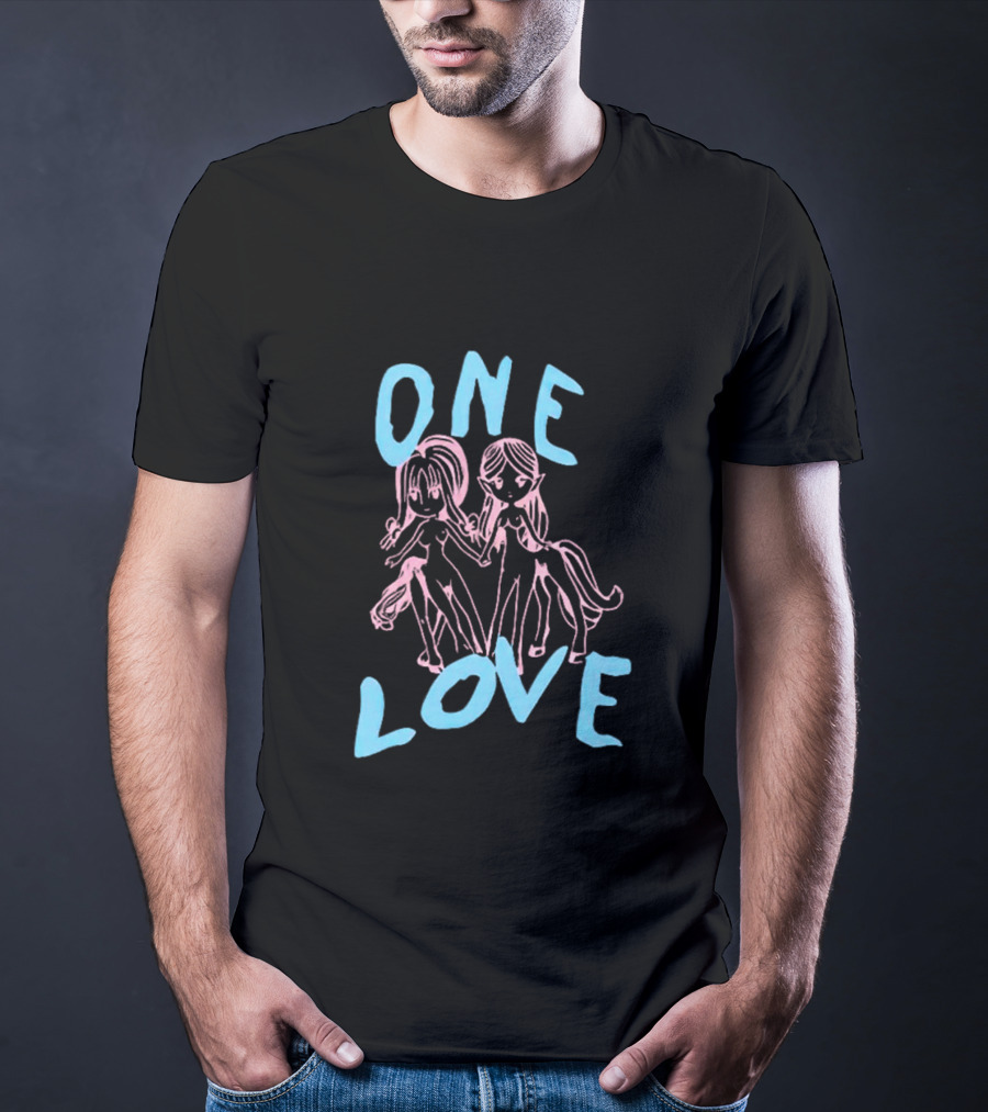 ONE LOVE Anime Characters Duo T-Shirt