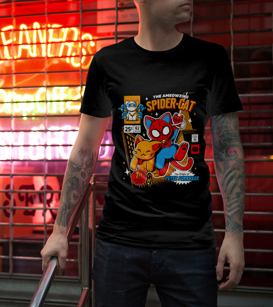 The Ameowzing Spider-Cat The Origin Of Peter Purrrker 1st Issue T-Shirt