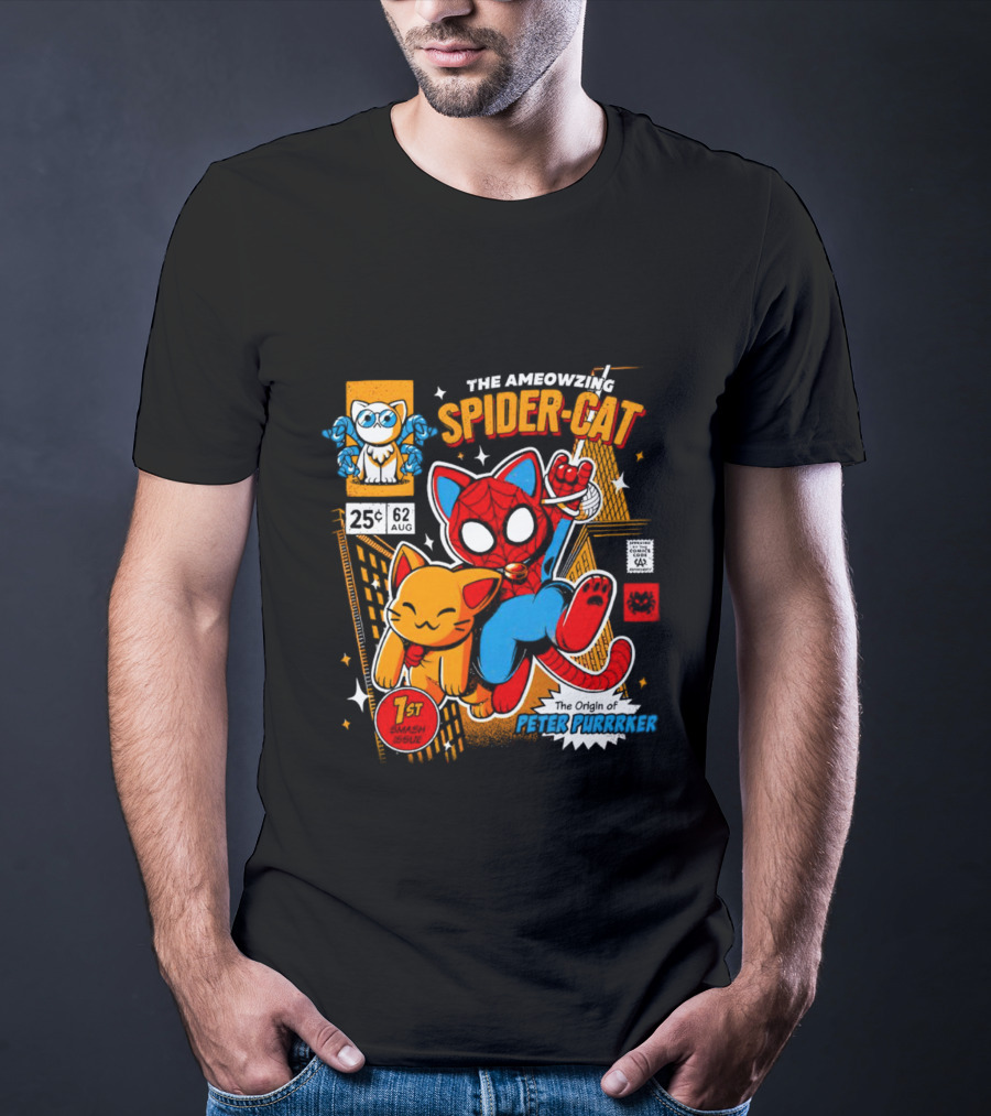 The Ameowzing Spider-Cat The Origin Of Peter Purrrker 1st Issue T-Shirt