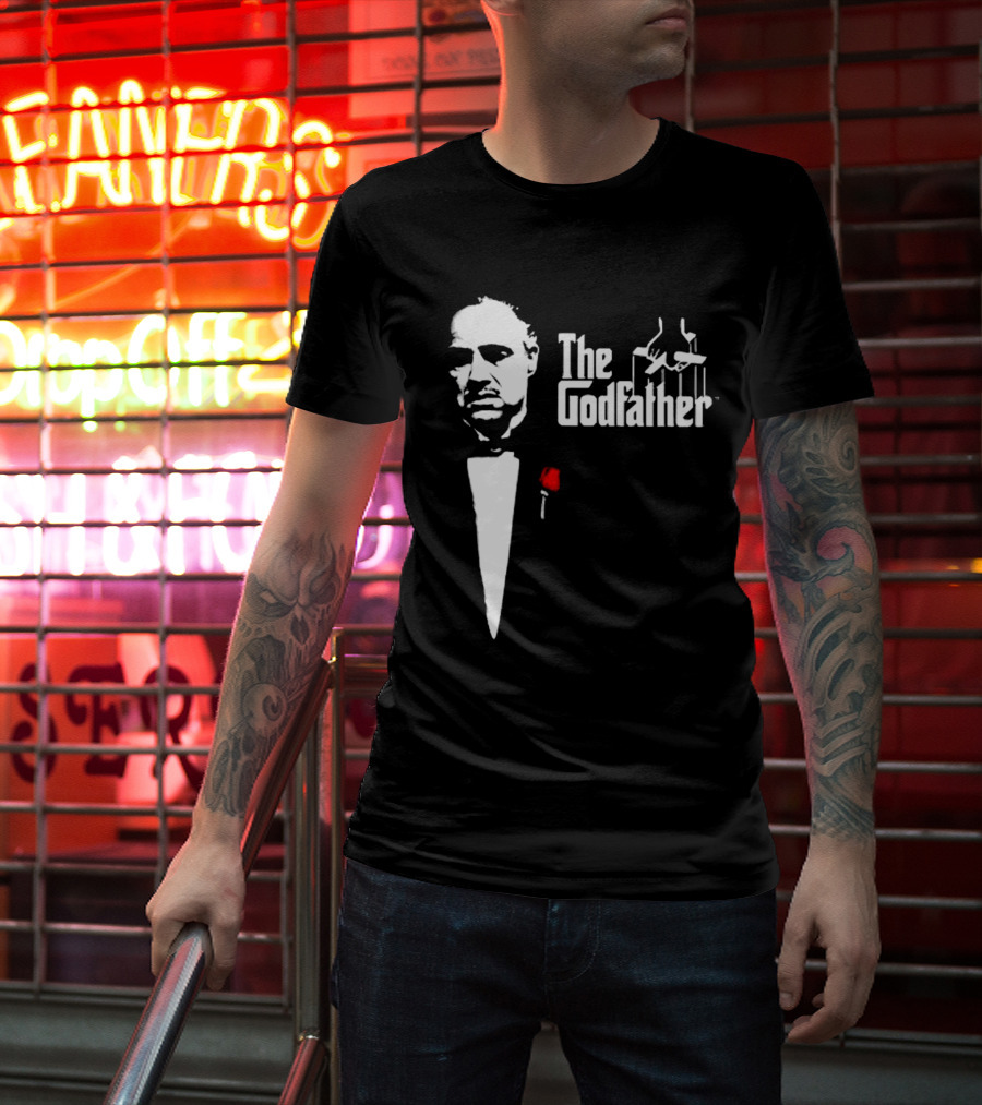 The Godfather Don Corleone Iconic Puppet Strings Red Rose T-Shirt