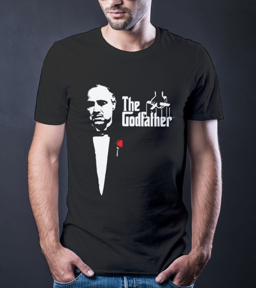 The Godfather Don Corleone Iconic Puppet Strings Red Rose T-Shirt