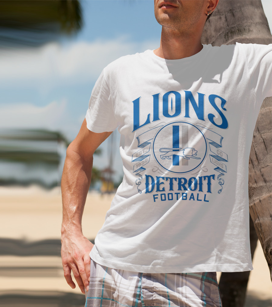 Detroit Lions Football Go Lions Est 1934 T-Shirt