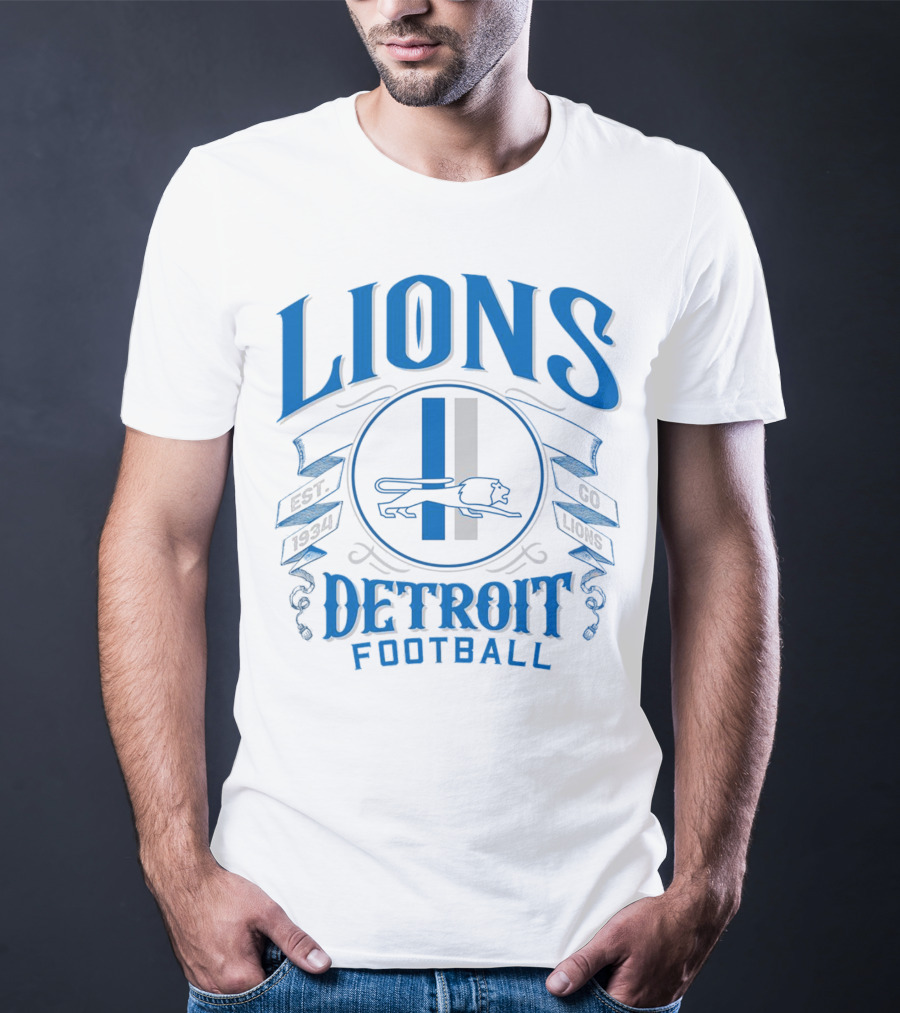 Detroit Lions Football Go Lions Est 1934 T-Shirt