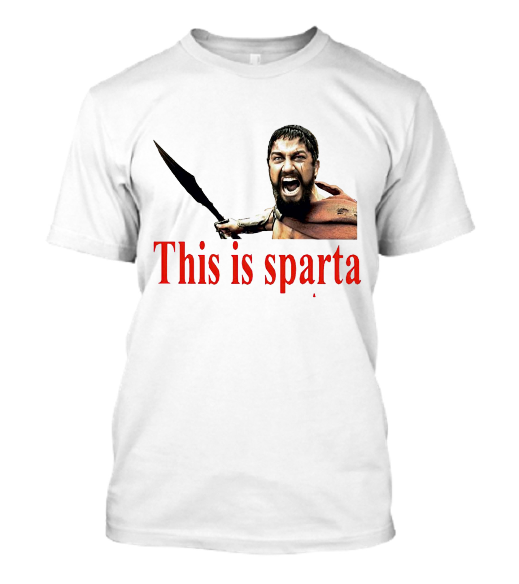 This Is Sparta Gerard Butler 300 Movie Scene Iconic Shout T-Shirt