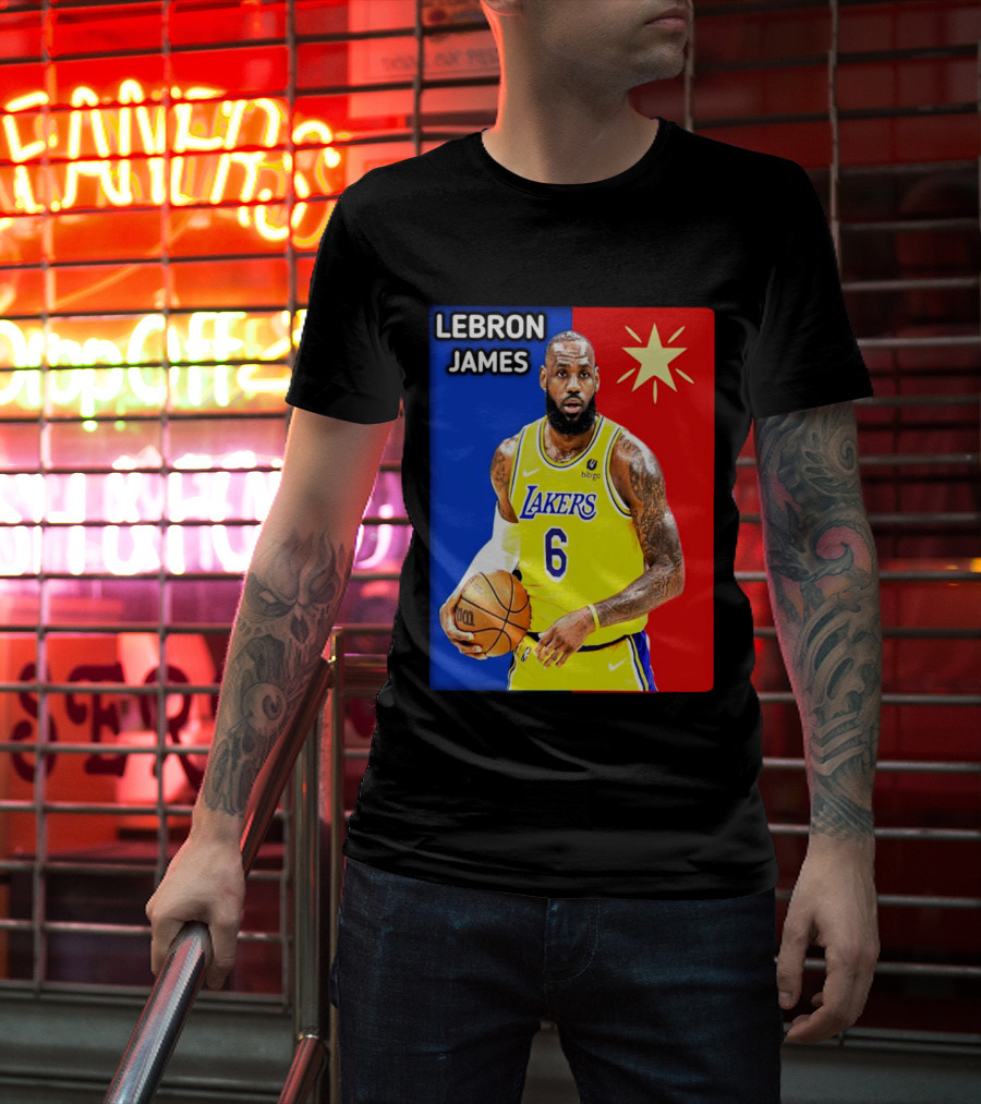 LeBron James Los Angeles Lakers Basketball Star 6 T-Shirt