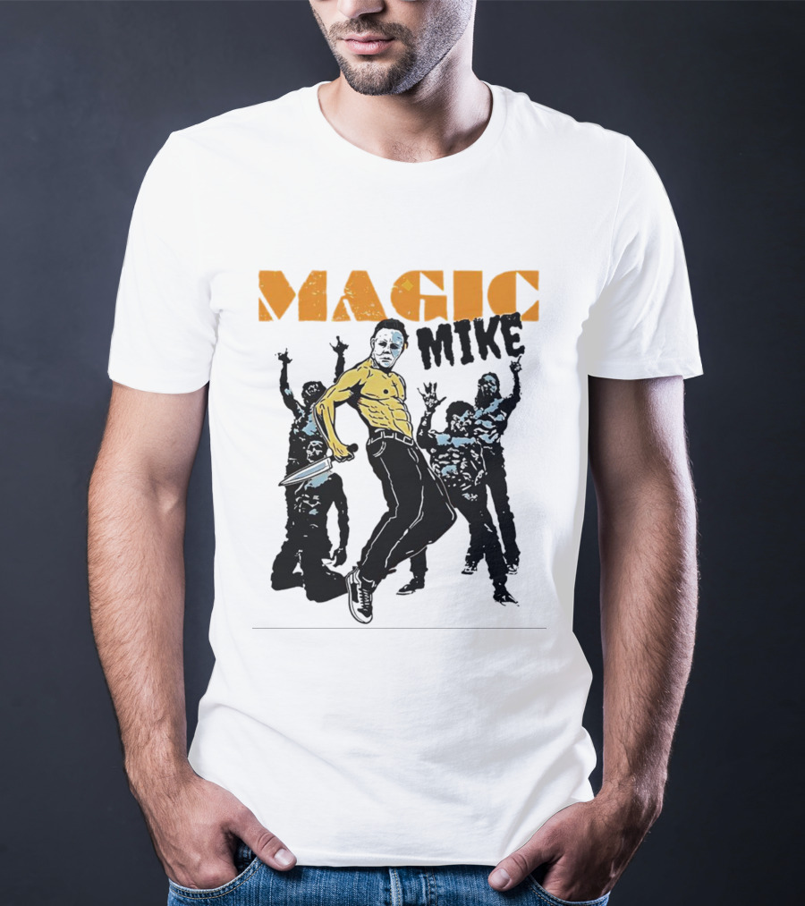 Michael Myers Magic Mike Halloween Crossover Dance Mashup T-Shirt