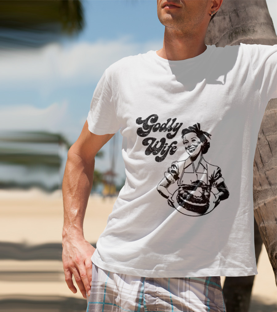 Godly Wife Retro Baking Housewife T-Shirt