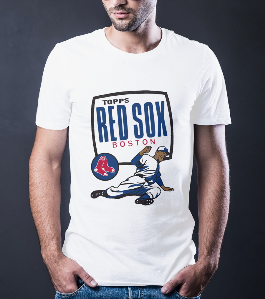 Red Sox Boston Topps Vintage Baseball Player T-Shirt