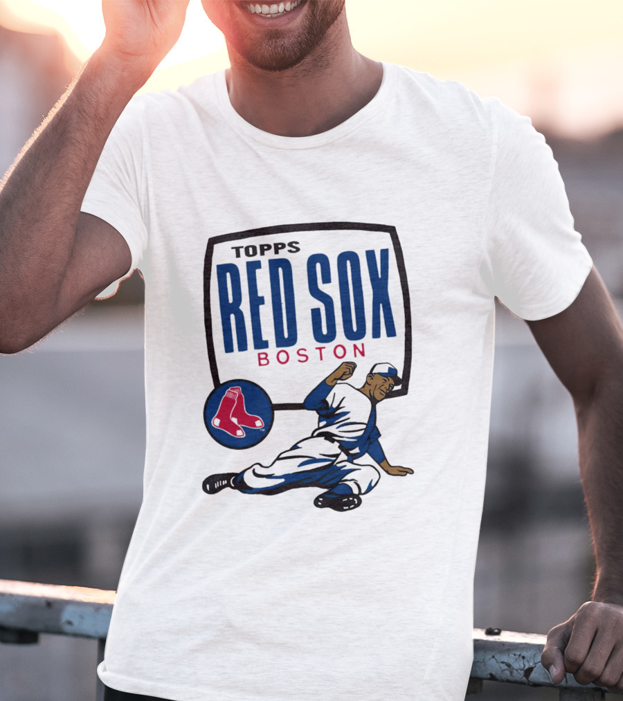 Red Sox Boston Topps Vintage Baseball Player T-Shirt