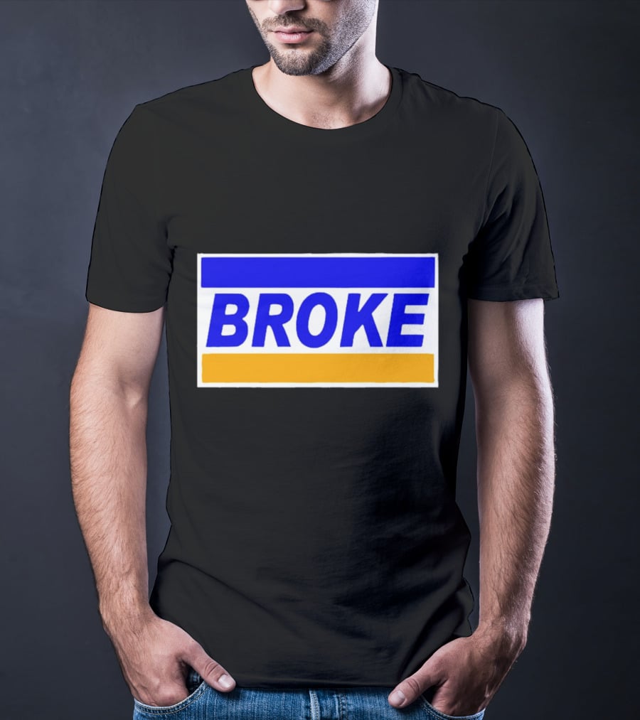 Broke Blue Orange Card Inspired Humor T-Shirt