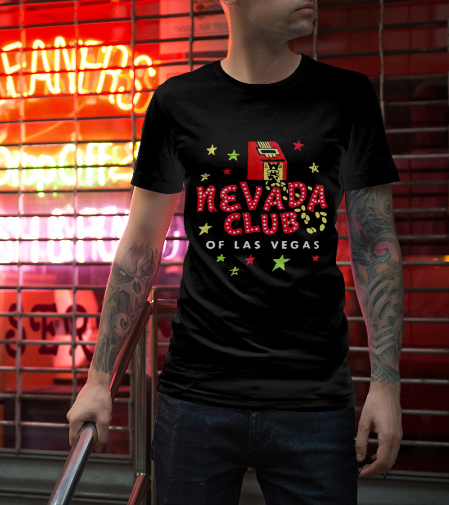 Nevada Club Of Las Vegas Vintage Slot Machine Stars T-Shirt