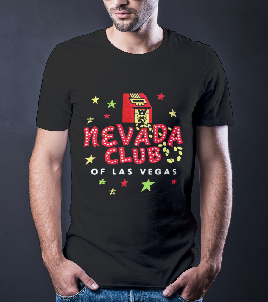 Nevada Club Of Las Vegas Vintage Slot Machine Stars T-Shirt