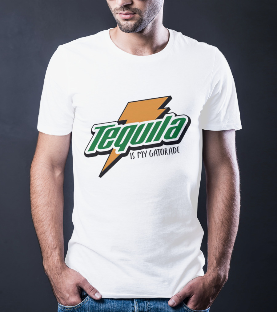 Tequila Is My Gatorade Lightning Bolt T-Shirt
