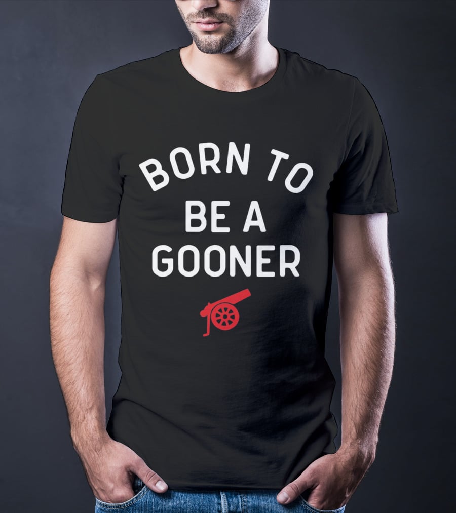 Born To Be A Gooner Arsenal Cannon T-Shirt