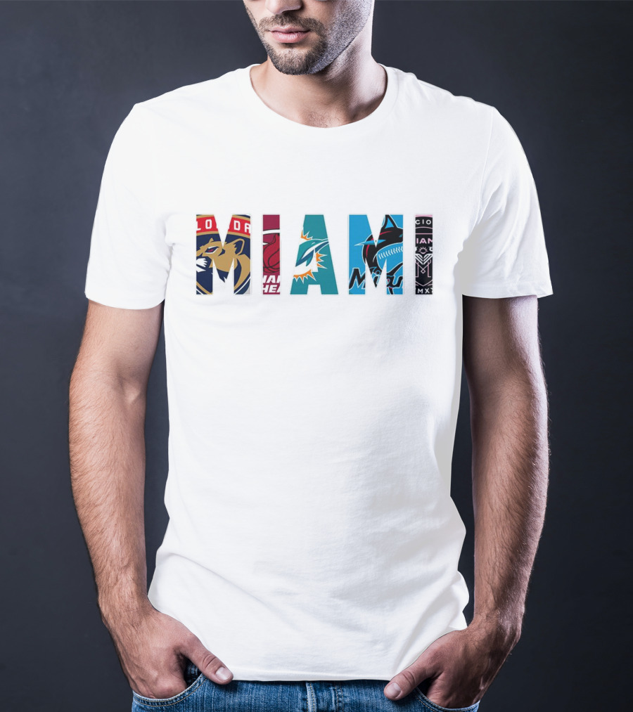 MIAMI Panthers Heat Dolphins Marlins Inter Miami T-Shirt