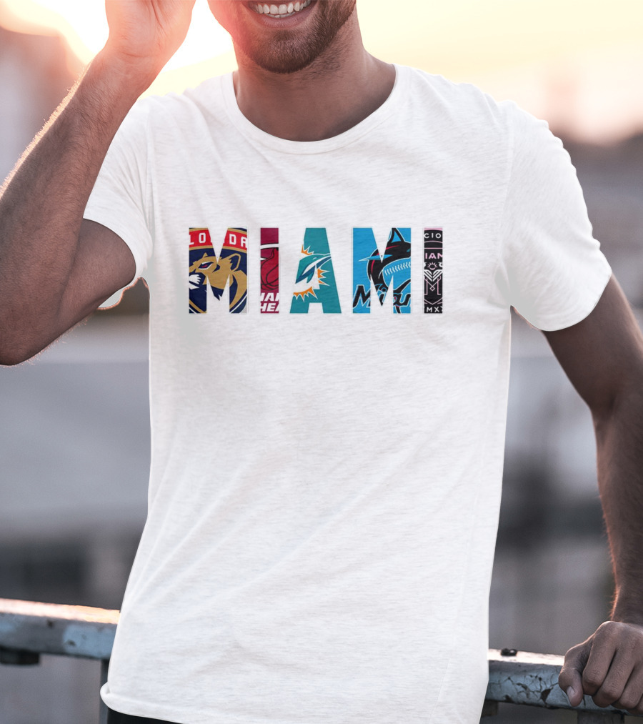 MIAMI Panthers Heat Dolphins Marlins Inter Miami T-Shirt