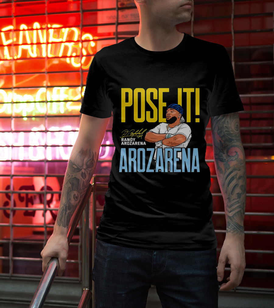 Pose It Randy Arozarena Arozarena Signature Tampa Bay Rays T-Shirt