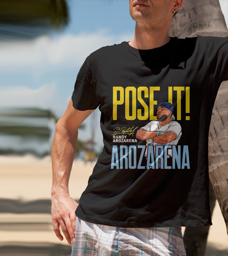 Pose It Randy Arozarena Arozarena Signature Tampa Bay Rays T-Shirt