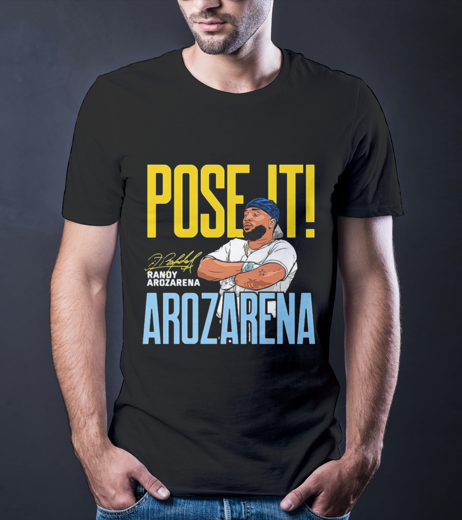 Pose It Randy Arozarena Arozarena Signature Tampa Bay Rays T-Shirt