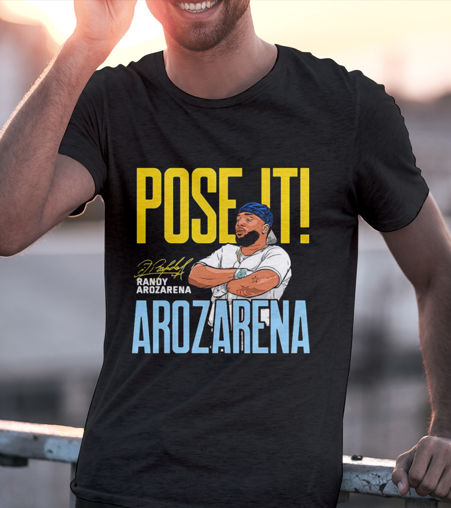 Pose It Randy Arozarena Arozarena Signature Tampa Bay Rays T-Shirt