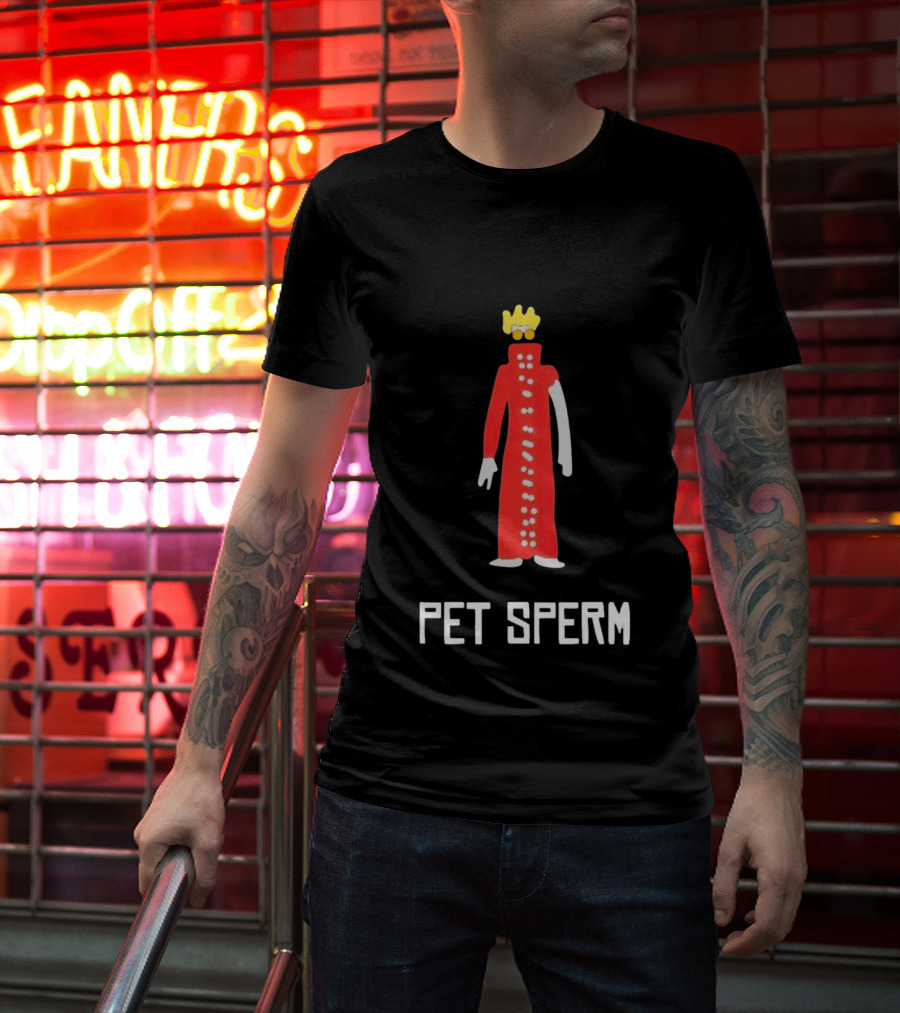 Butch Vashwood Pet Sperm Red Character With Crown T-Shirt