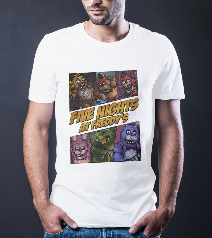 Five Nights At Freddy's Let's Eat Characters Montage T-Shirt