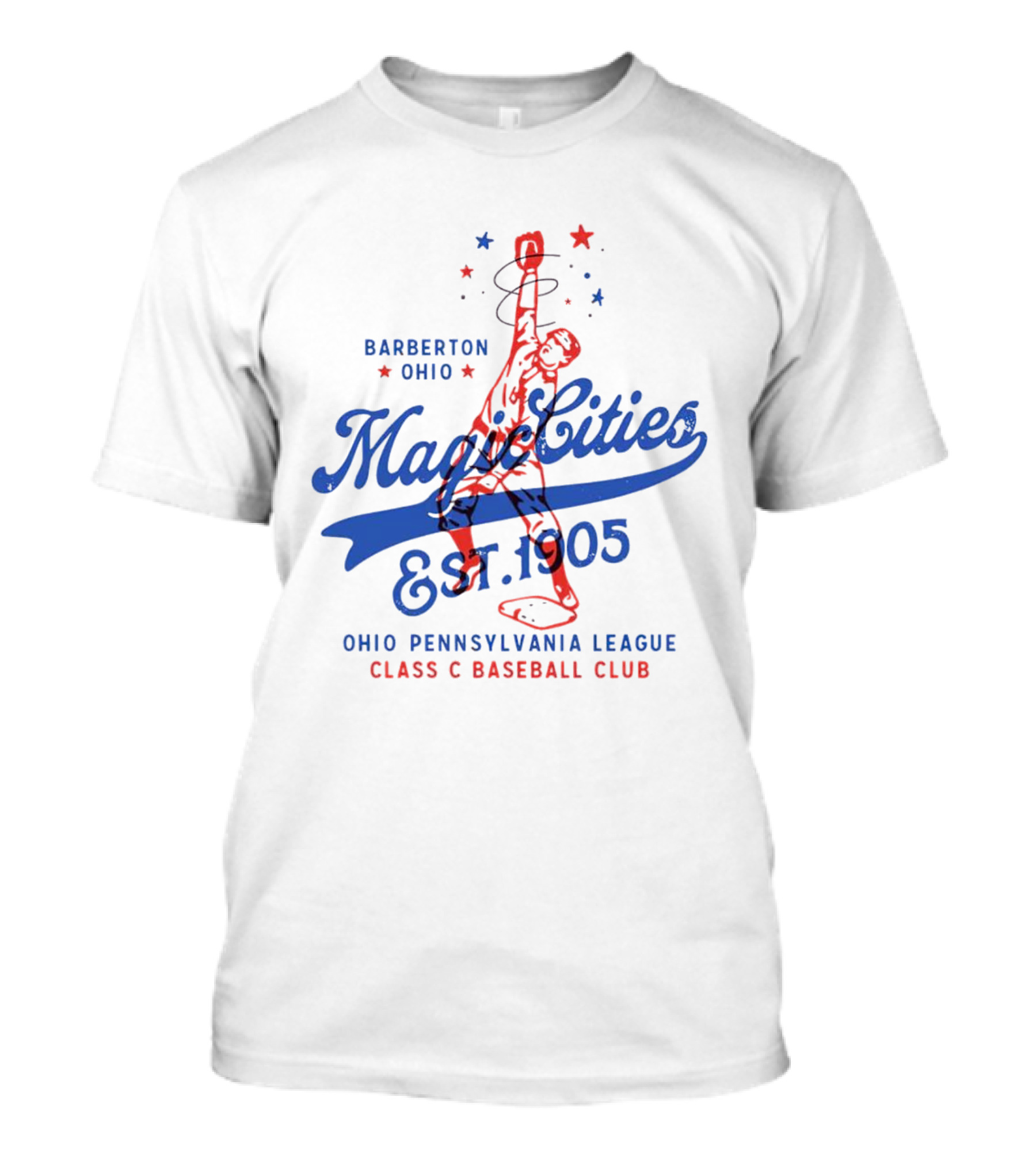Barberton Ohio Magic Cities Est. 1905 Class C Baseball Ohio Pennsylvania League T-Shirt