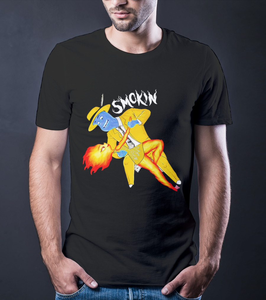 Smokin Ember Lumen Dancing With Lake Ripple In Yellow Suit T-Shirt