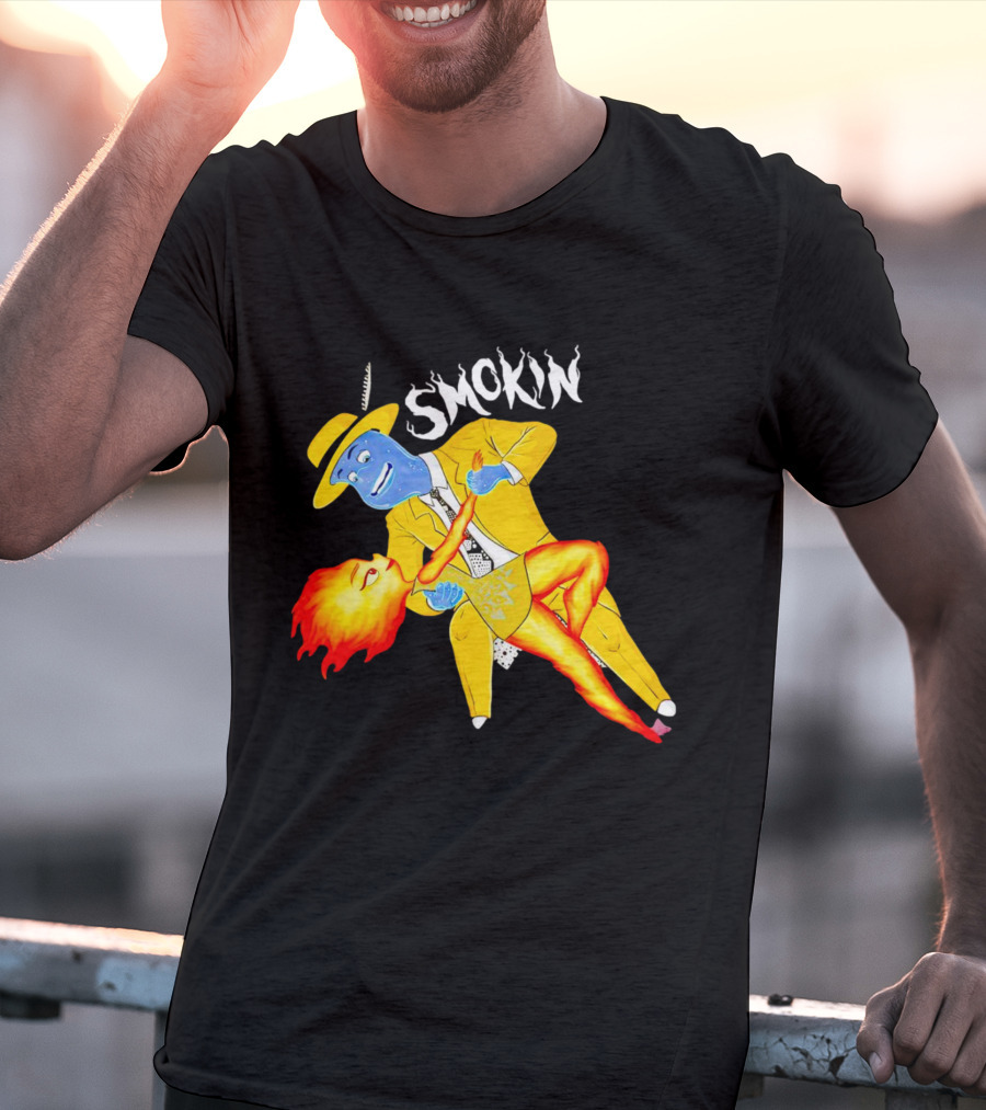 Smokin Ember Lumen Dancing With Lake Ripple In Yellow Suit T-Shirt