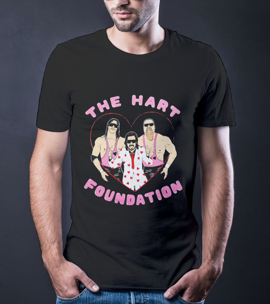 The Hart Foundation Bret The Hitman Hart And Jim The Anvil Neidhart T-Shirt