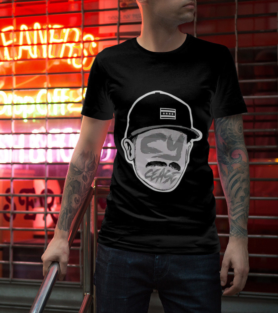 Chicago White Baseball Cy Cease Hat T-Shirt