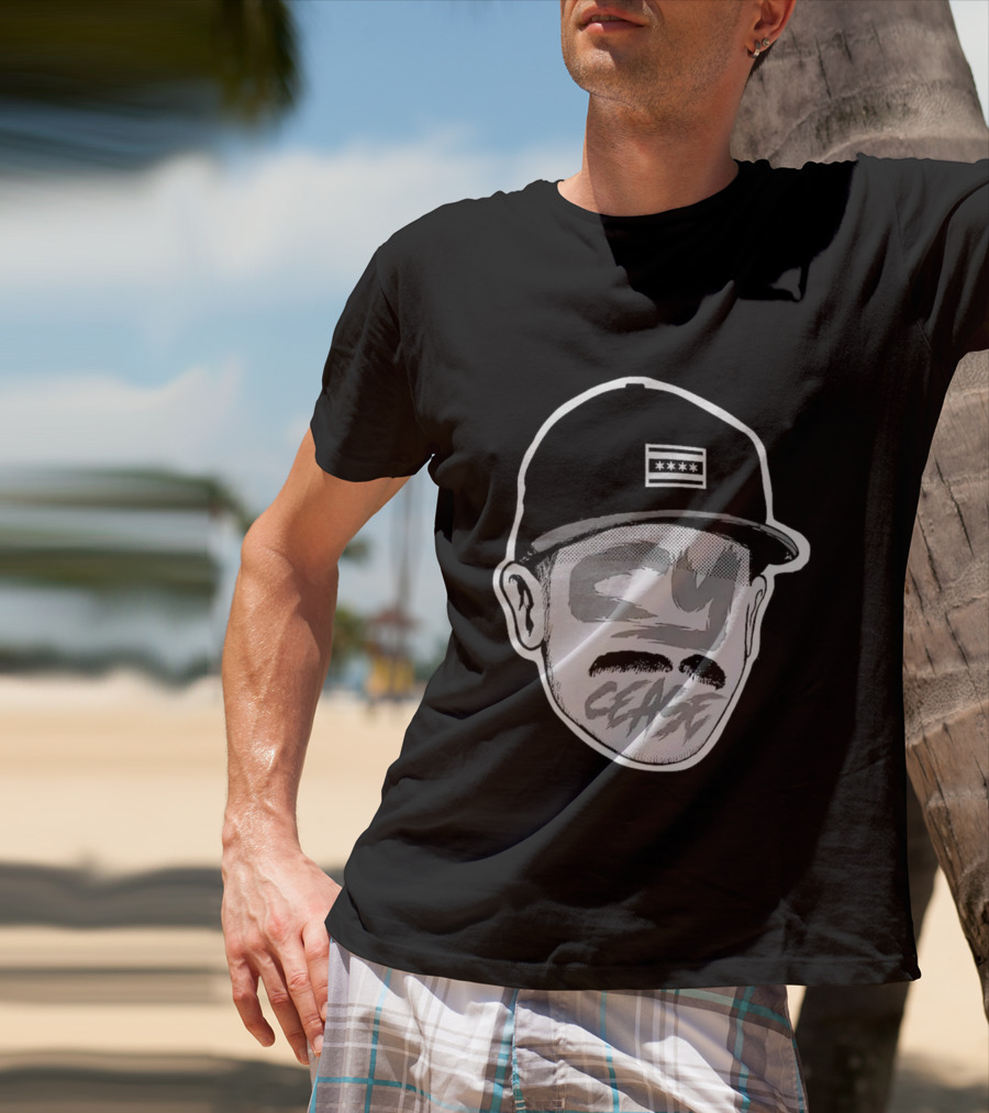 Chicago White Baseball Cy Cease Hat T-Shirt