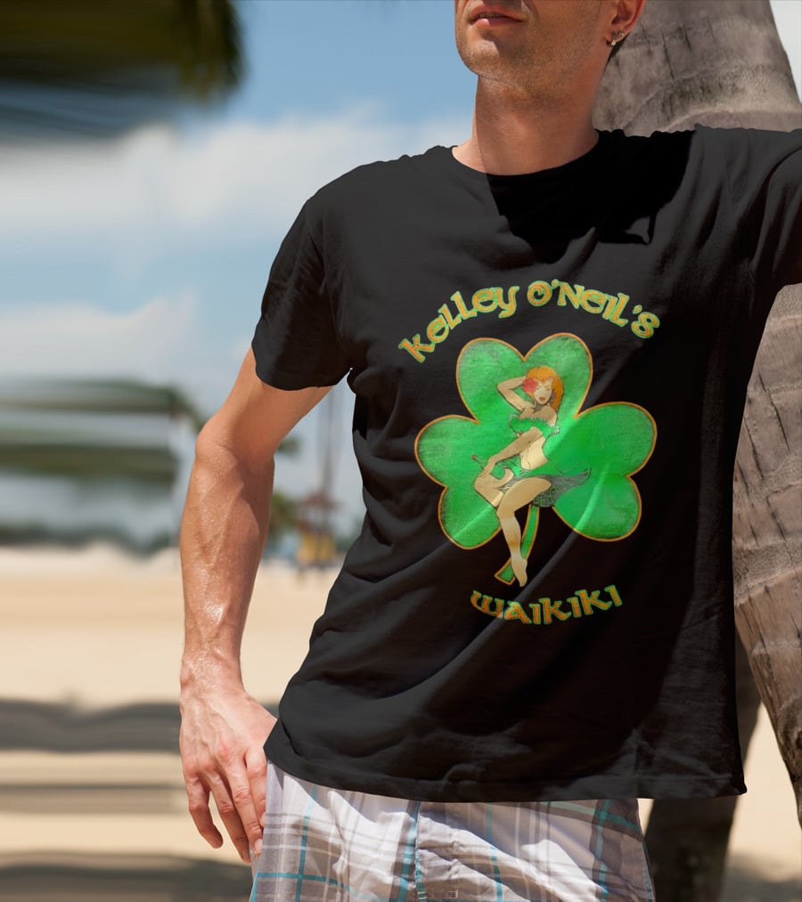 Kelley O'Neil's Waikiki Shamrock Pin-Up Girl T-Shirt