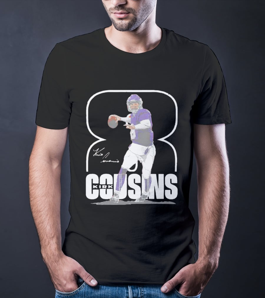 Kirk Cousins Number 8 Signature Football Quarterback T-Shirt
