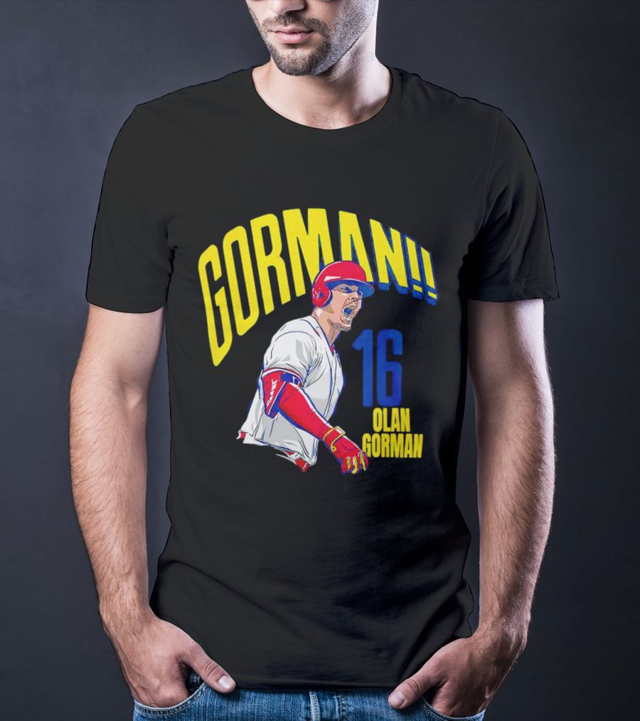 Gorman 16 Nolan Gorman St. Louis Cardinals MLBPA T-Shirt